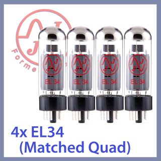 4x new jj tesla el34 vacuum tubes matched quad tested
