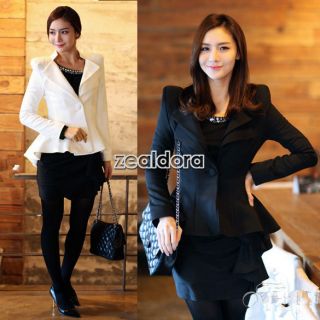   Womens Stylish Suit Blazer Swallow Tail Power Shoulder Coats Jacket