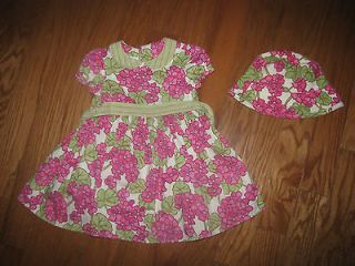 vguc baby lulu sweet pea dress hat outfit lot 24 months