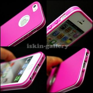 ULTRA THIN TPU SOFT PINK RUBBER BUMFER MATTE GEL COVER CASE FOR IPHONE 