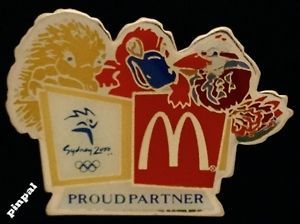   Olympic Pin Badge~Sydney 2000~Proud Partner~Mascot​s Millie~Syd~Oly