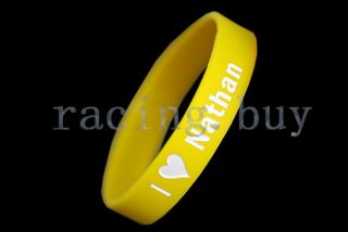THE WANTED UK Band Nathan Sykes Yellow Silicone Bracelet Wristband 