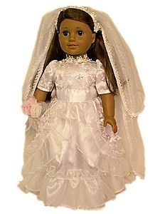   CLOTHES FOR 18 AMERICAN GIRL,Wedding Communion Gown, IMMEDIATE SHIP