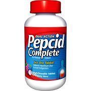 Pepcid Complete 100 ct dual action acid reducer chewable berry flavor 