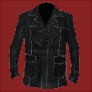 Brad Pitt’s Vintage Fight Club Leather Jacket Coat Tyler Durden New