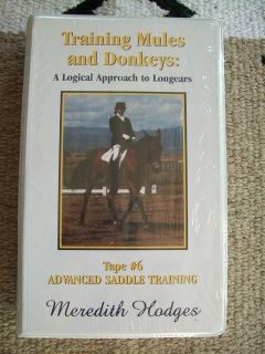 Training Mules @ Donkeys  Meridith Hodges vhs tape #6 NEW w/Guide