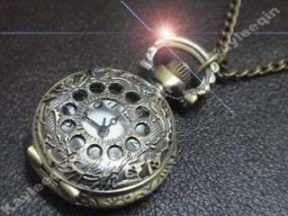 Vintage AliCe In WoNdErlaNd Pocket Watch Necklace Chain Cosplay Fancy 