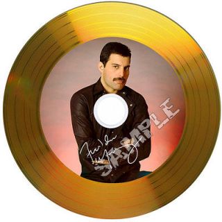 Freddie Mercury Signed Gold Disc with Autograph. Ideal Gift.