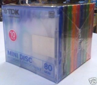 TDK MD WA Blank Minidiscs Music 80minutes number of disks 10 Japan New 