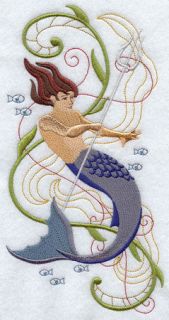 mermaid fantasy u pic set of 2 hand towels embroidered