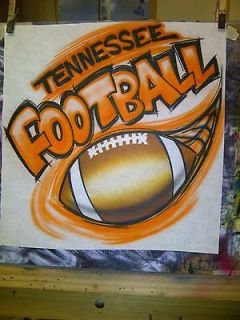 Airbrushed Football With Team Name & Color sz S M L XL 2X Airbrush 