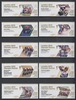   SET OF 29 PREMIUM STAMPS   2012 OLYMPICS TEAM GB GOLD MEDAL WINNERS