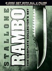 Rambo The Complete Collectors Set DVD, 2008, 6 Disc Set, Canadian 