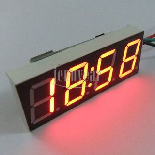 Electric Digital Clock 12V/24V Car Motor Battery Operated 0.56 Red 