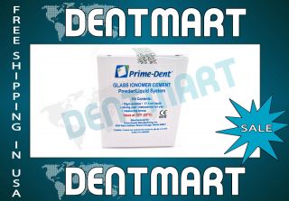 Permanent Crown Bridge Cement Kit Dental Glass Ionomer USA Prime Dent