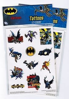   of BATMAN Joker Caped Crusader DC Comics Robin Temporary Tattoos