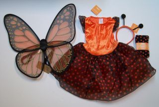 NWT Gymboree 3/3T 4/4T Monarch Butterfly Costume Tights Wings 