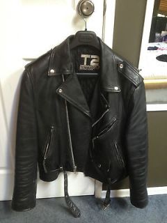 used mens terminator t2 black leather biker jacket from canada
