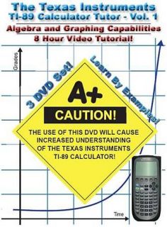 The Texas Instruments TI 89 Calculator Tutor, Vol. 1 DVD, 2010, 3 Disc 