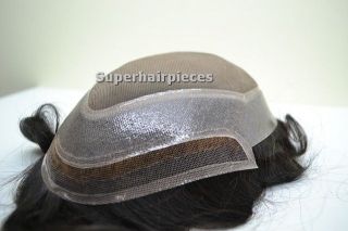  PU taping French lace front mens toupee remy human hair 7x9 M104