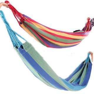    Leisure Canvas Hammock Stripes for Camping Travel Two Colors Random