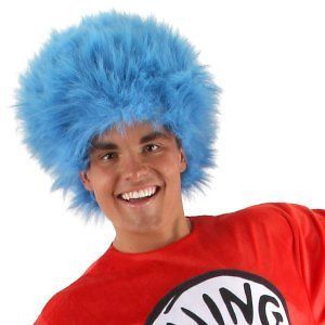 Dr. Seuss The Cat in the Hat   Thing 1 and Thing 2 Wig (Adult)