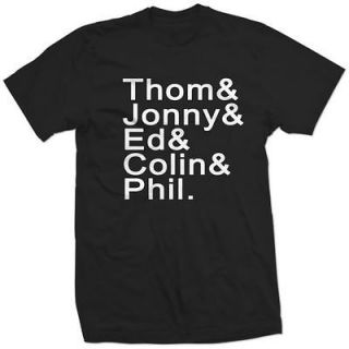 radiohead thom jonny ed colin phil band member shirt one