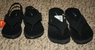 NEW Nike boys black Celso thong sandals/flip flops sizes 6,7,8,9,10 