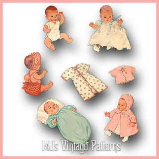 Vintage Baby Doll Clothes Pattern ~ 15 16 Dy Dee, Tiny Tears, Betsy 