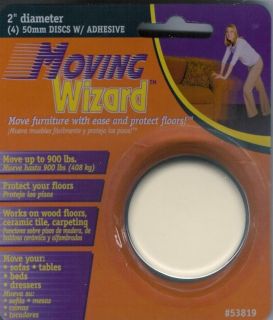 QTY) Furniture Slider Discs W/Adhesive Moving Wizard Brand new