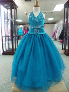 TIFFANY PRINCESS 13309 size 2 Montego GIRLS NATIONAL PAGEANT DRESS 