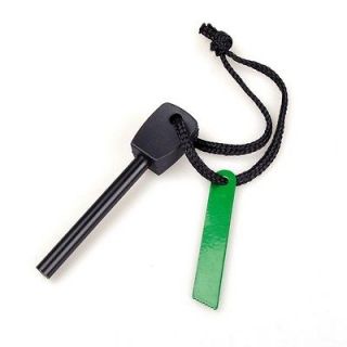 New Black Steel Flint Magnesium Stone Fire Starter Safe and Durable 