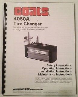 coats 4050a tire changer operation and parts manual time left