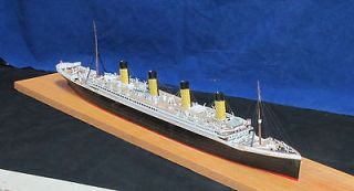 RMS TITANIC 1/350th Scale Waterline Model on Oak Base   I SHIP 