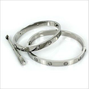    plated Titanium Steel Couple Bangle   with screwdriver LOVE Bracelet