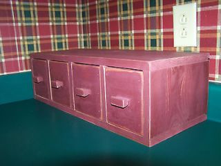 Handmade Primitive Apothecary Cabinet / 4 drawer / Several Colors 