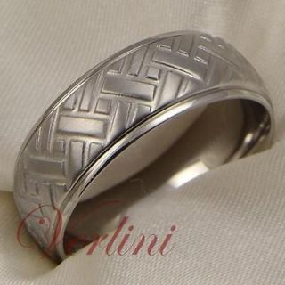 Mens Titanium Wedding Band Ring Rare Tire Design Hot Anniversary 