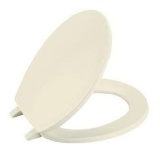   4775 0 White Brevia Round Closed Front Molded Plastic Toilet Seat New