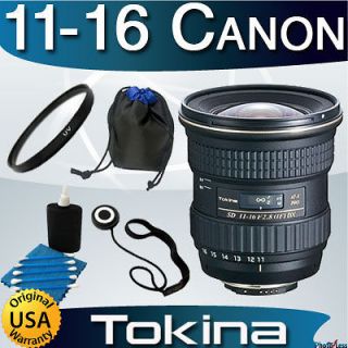 Tokina 11 16mm f/2.8 AT X 116 Pro DX Autofocus Lens For Canon 4 Piece 