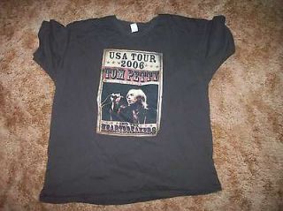 TOM PETTY AND THE HEARTBREAKERS SZ XL BROWN USA TOUR 2006 T SHIRT USED