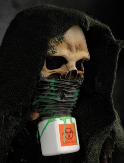 HALLOWEEN HORROR MOVIE PROP Zombie Skeleton Mask   Apocalyps SURVIVOR 