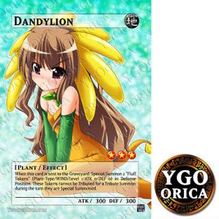 1x Dandylion ♔ YuGiOh Custom Non Holo Orica Original Card YGO 
