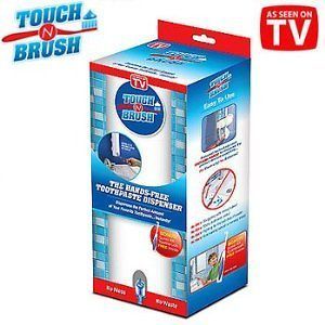 Toothpaste Dispenser Hands Free Touch N Brush Bathroom Holder 