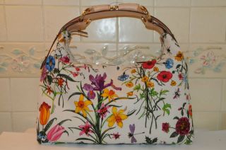   Flora Floral Horsebit Handle Tote Handbag Purse BAG Tom Ford Era