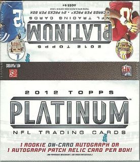 2012 topps platinum football retail box factory sealed time left