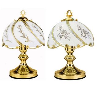   PASTORAL TRADITIONAL TIFFANY STYLE TOUCH TABLE DESK BRASS LAMP LIGHT