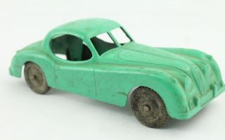 vintage tootsie toy diecast metal green jaguar xk 140 car