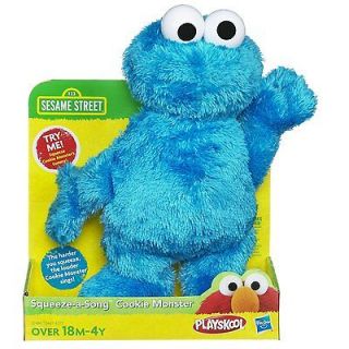 Playskool Sesame Street Squeeze a Song COOKIE MONSTER Stuffed Plush 