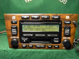 Toyota AVALON JBL 6 CD Changer Tape Radio Ipod SAT AUX input 86120 