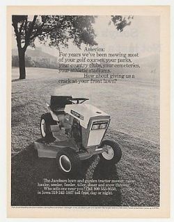 1970 jacobsen super chief 1450 lawn garden tractor ad time